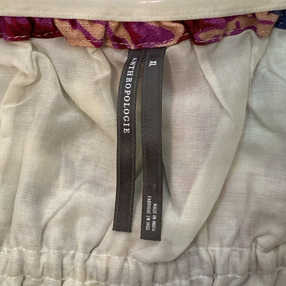 Anthropologie Somerset Strapless Floral Blouse XL - Picture 3 of 8